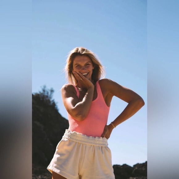 Araminta James Womens Shorts Sz Small Fleece 100% Cotton in Biscuit Nude Tan New - Picture 16 of 16